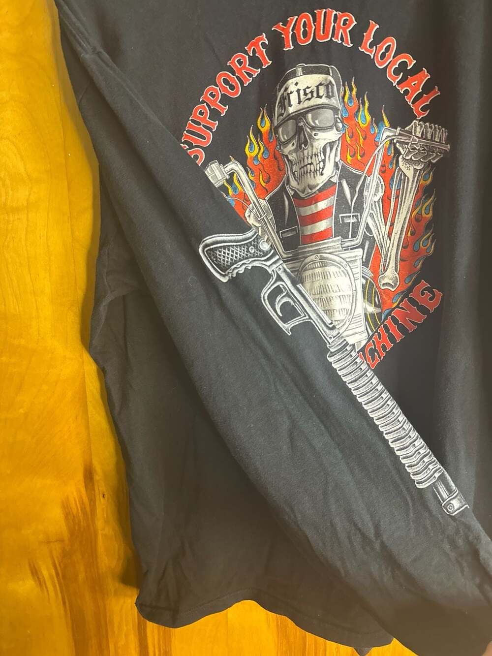 Road worn Official Hells Angels Support 81 Frisco XL T - Picture 6 of 9